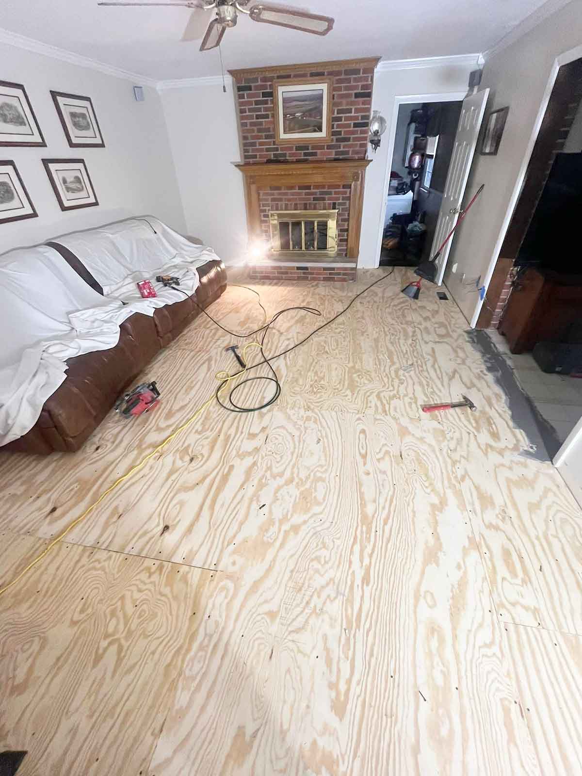 Living room before
